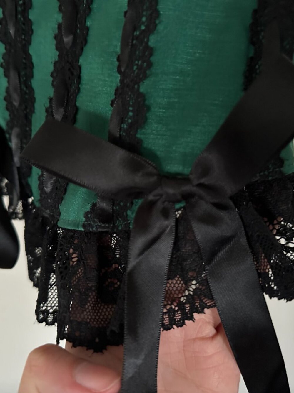 Dolls Kill Widow Gothic Elegance Lace Trim Corset Top Large - Picture 3 of 15